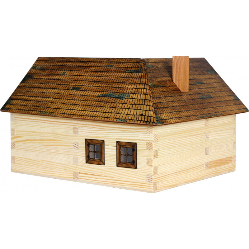 Set constructie arhitectura Casuta ideala, 154 piese din lemn, Walachia